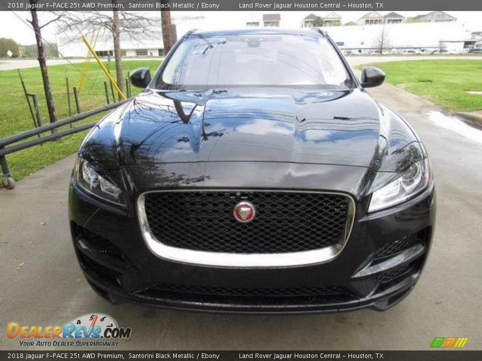 2018 Jaguar F-PACE 25t AWD Premium Santorini Black Metallic / Ebony Photo #9