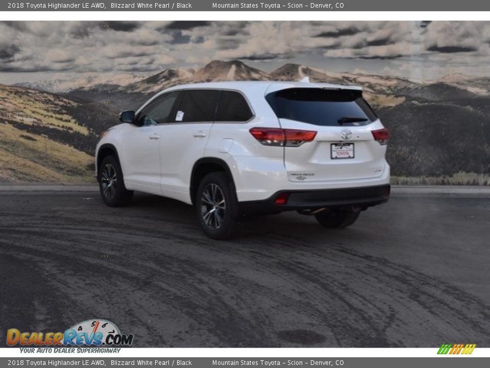 2018 Toyota Highlander LE AWD Blizzard White Pearl / Black Photo #3