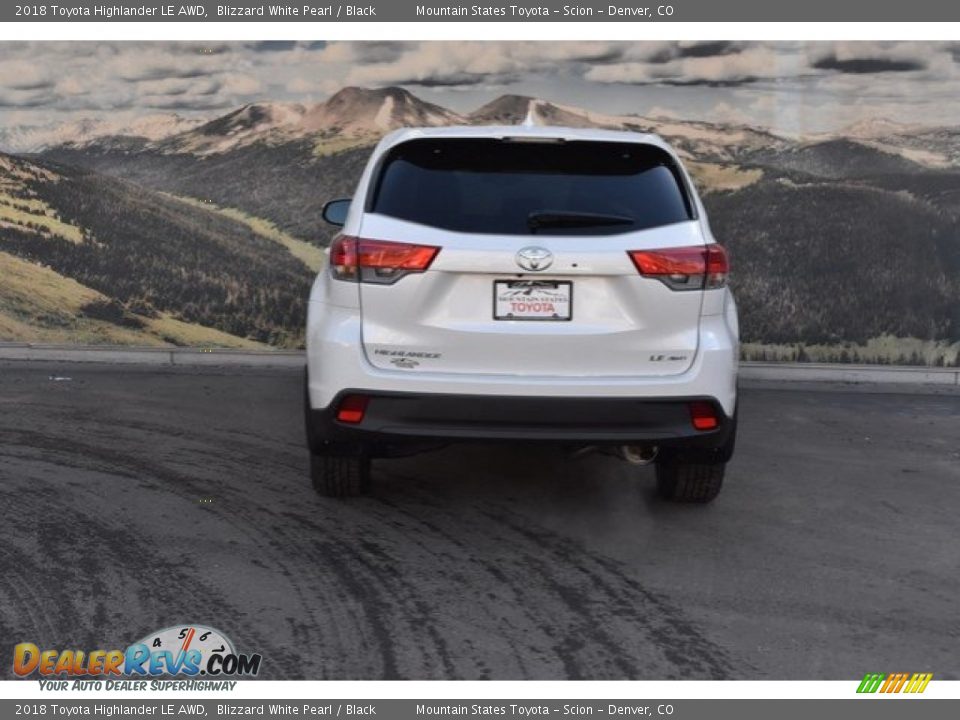 2018 Toyota Highlander LE AWD Blizzard White Pearl / Black Photo #4