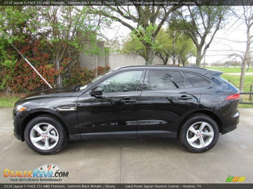 2018 Jaguar F-PACE 25t AWD Premium Santorini Black Metallic / Ebony Photo #11