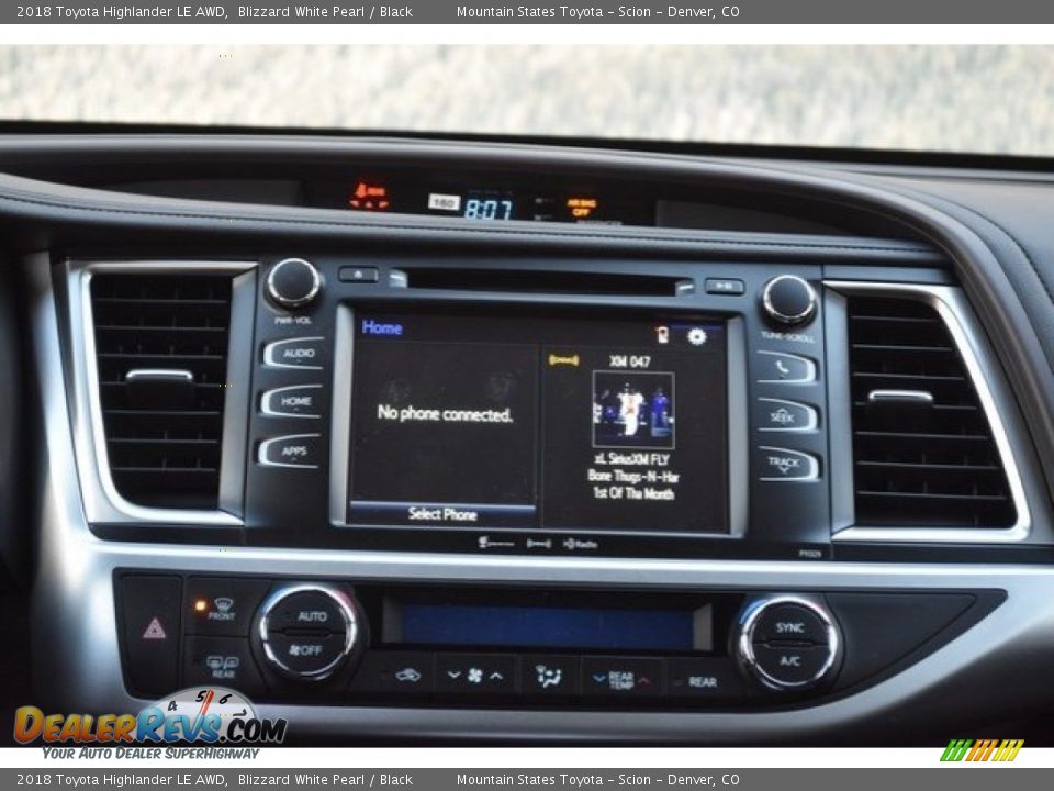 2018 Toyota Highlander LE AWD Blizzard White Pearl / Black Photo #9