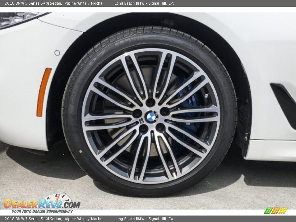 2018 BMW 5 Series 540i Sedan Alpine White / Mocha Photo #9