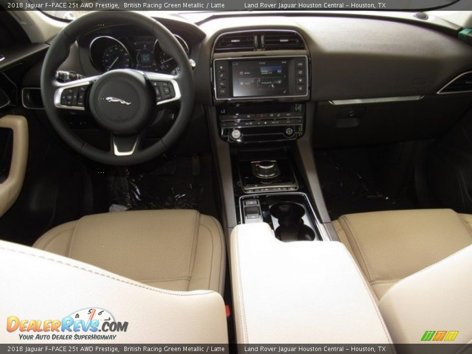 2018 Jaguar F-PACE 25t AWD Prestige British Racing Green Metallic / Latte Photo #4