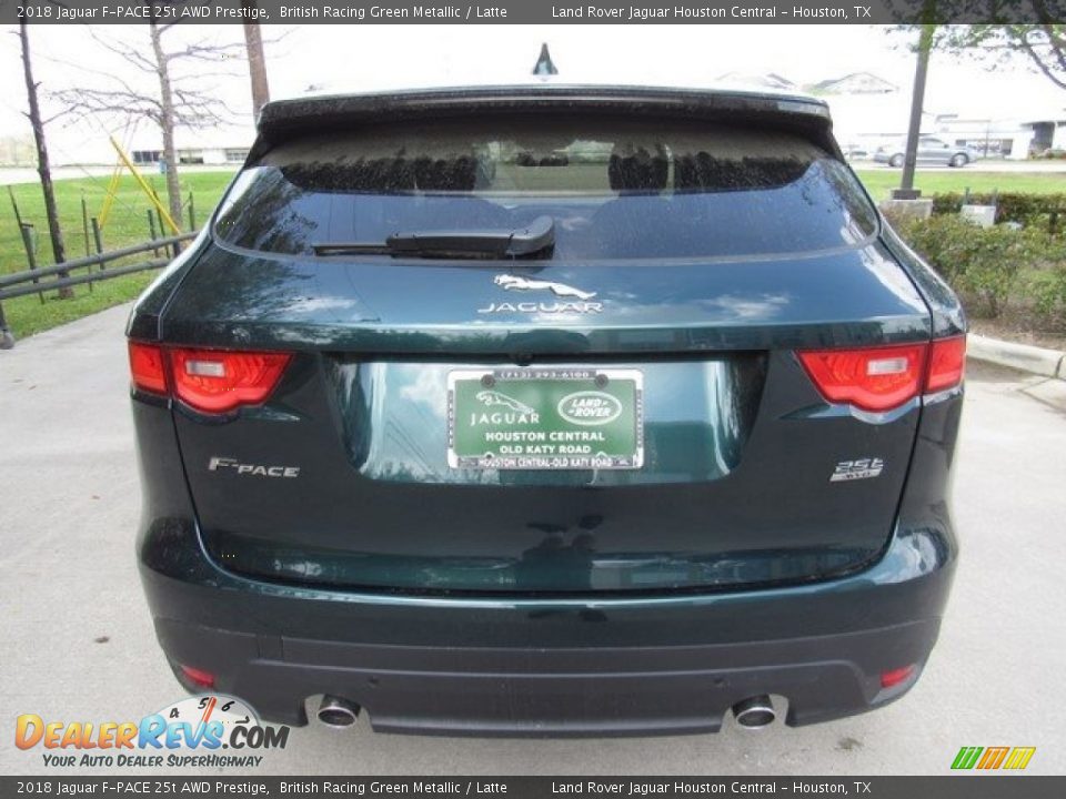 2018 Jaguar F-PACE 25t AWD Prestige British Racing Green Metallic / Latte Photo #7