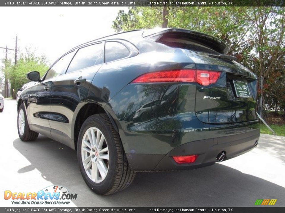2018 Jaguar F-PACE 25t AWD Prestige British Racing Green Metallic / Latte Photo #11