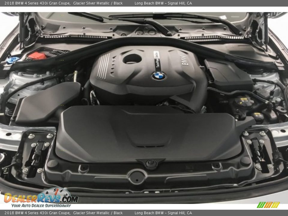 2018 BMW 4 Series 430i Gran Coupe Glacier Silver Metallic / Black Photo #8