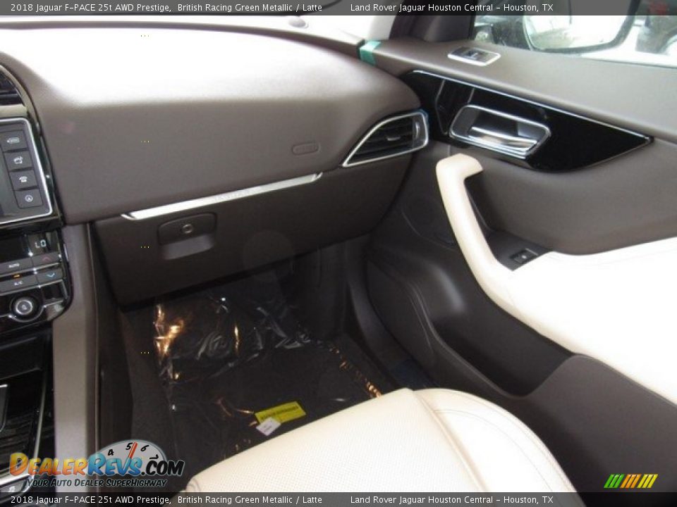 2018 Jaguar F-PACE 25t AWD Prestige British Racing Green Metallic / Latte Photo #14