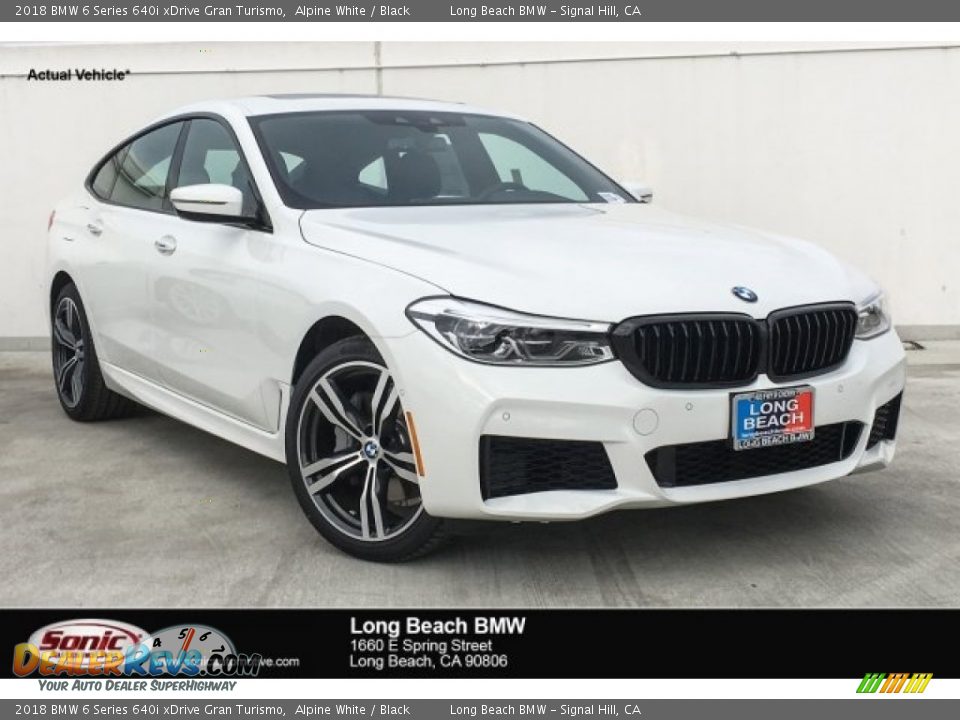 2018 BMW 6 Series 640i xDrive Gran Turismo Alpine White / Black Photo #1