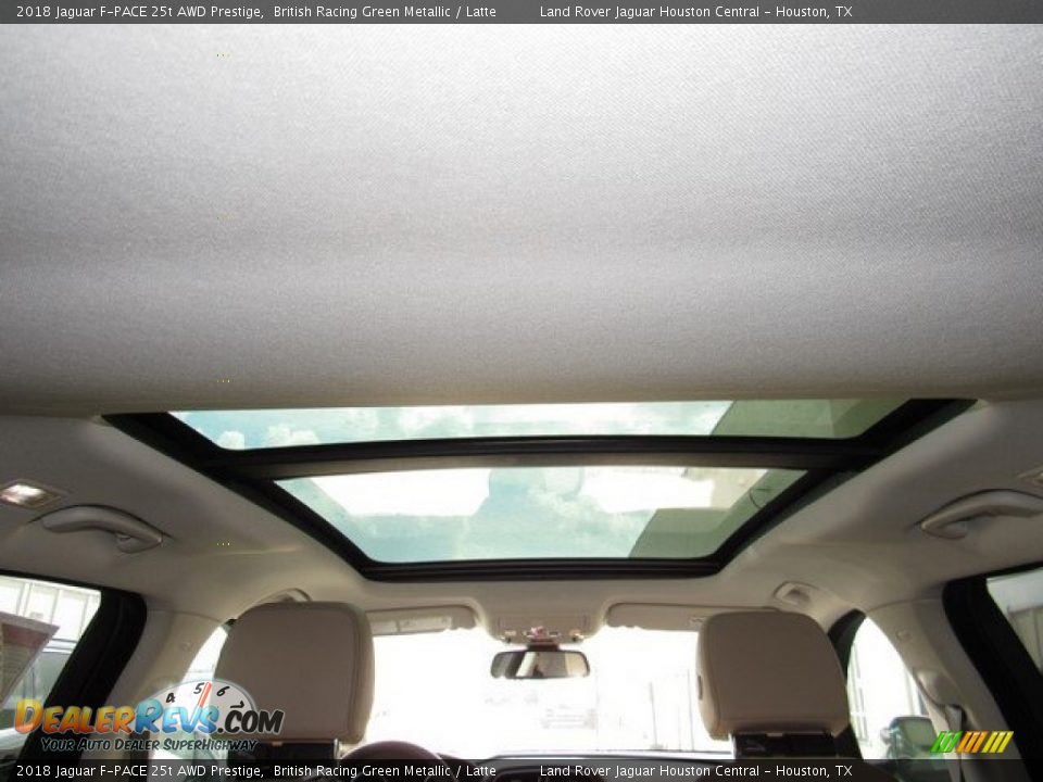 2018 Jaguar F-PACE 25t AWD Prestige British Racing Green Metallic / Latte Photo #17