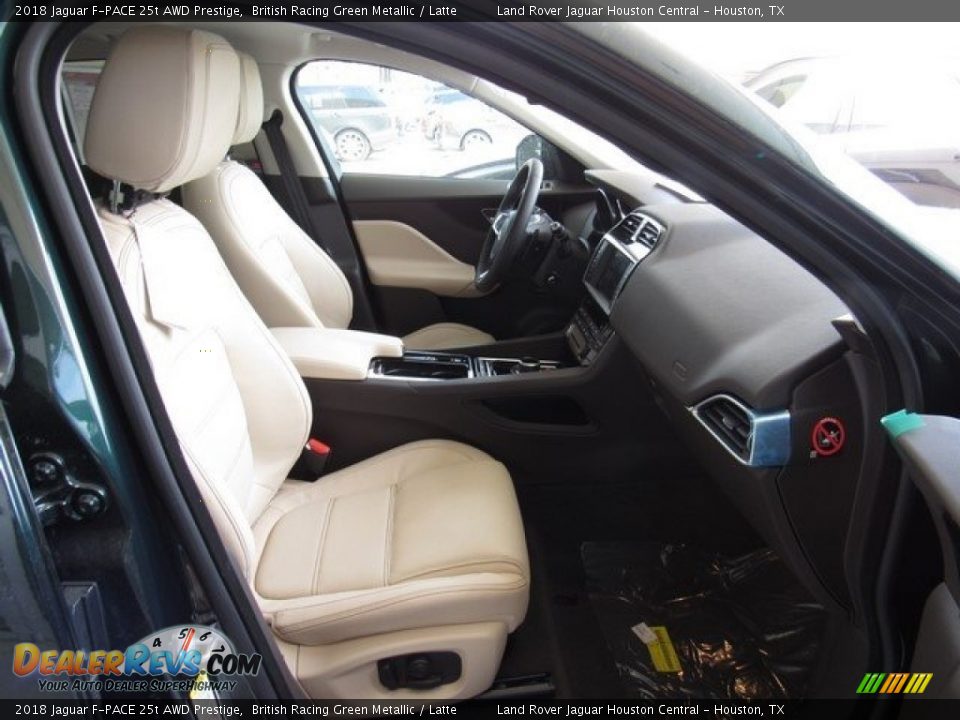 2018 Jaguar F-PACE 25t AWD Prestige British Racing Green Metallic / Latte Photo #19