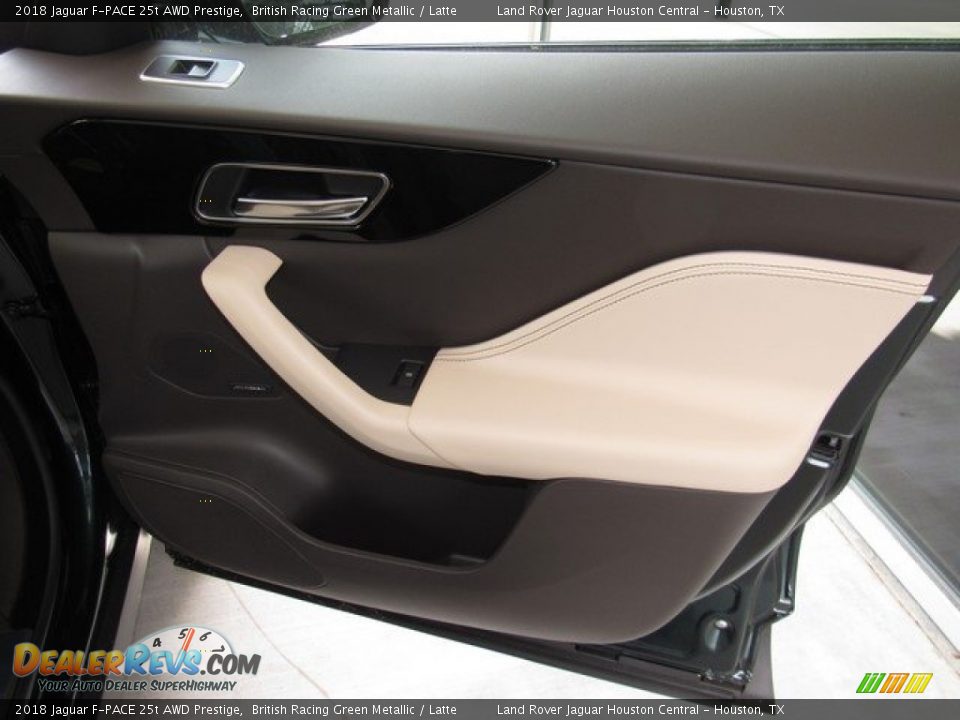 2018 Jaguar F-PACE 25t AWD Prestige British Racing Green Metallic / Latte Photo #21