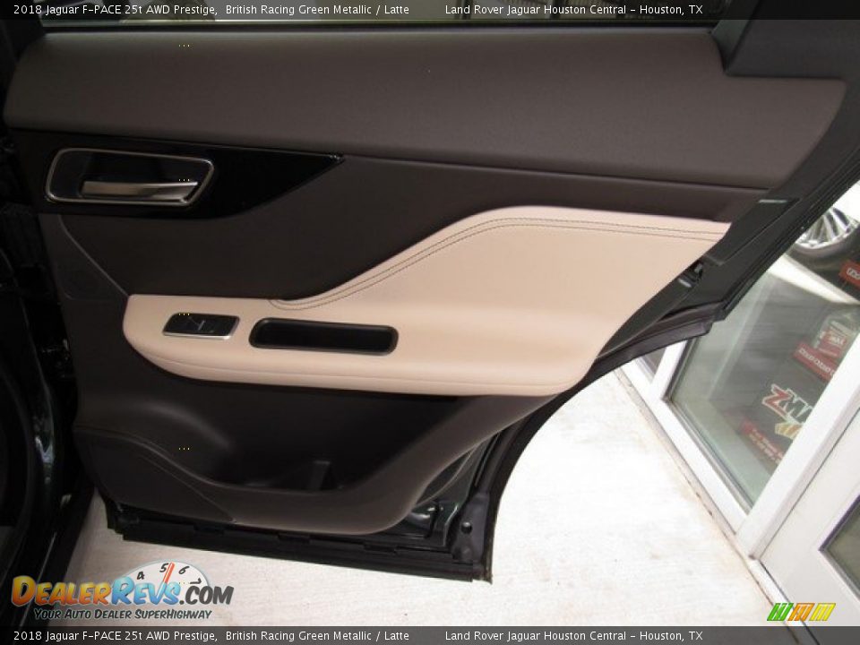 2018 Jaguar F-PACE 25t AWD Prestige British Racing Green Metallic / Latte Photo #22