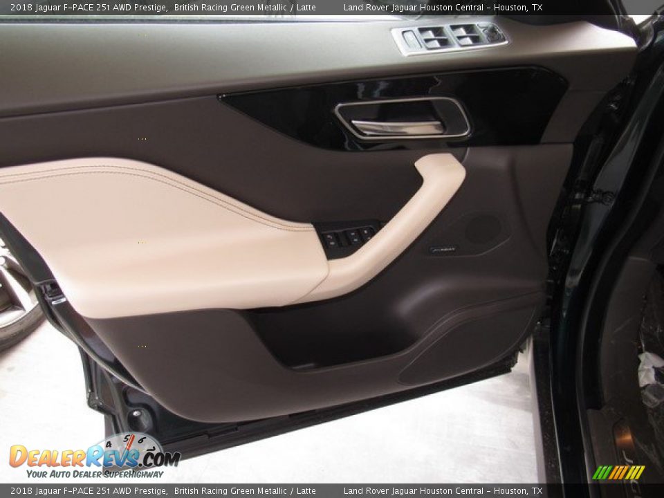 2018 Jaguar F-PACE 25t AWD Prestige British Racing Green Metallic / Latte Photo #24