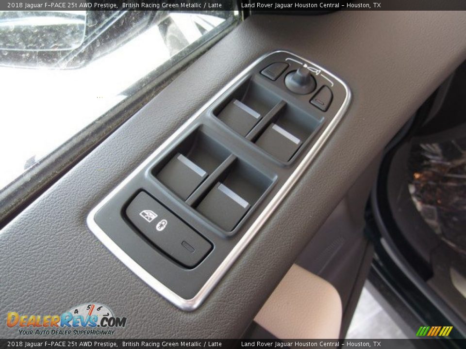 2018 Jaguar F-PACE 25t AWD Prestige British Racing Green Metallic / Latte Photo #25