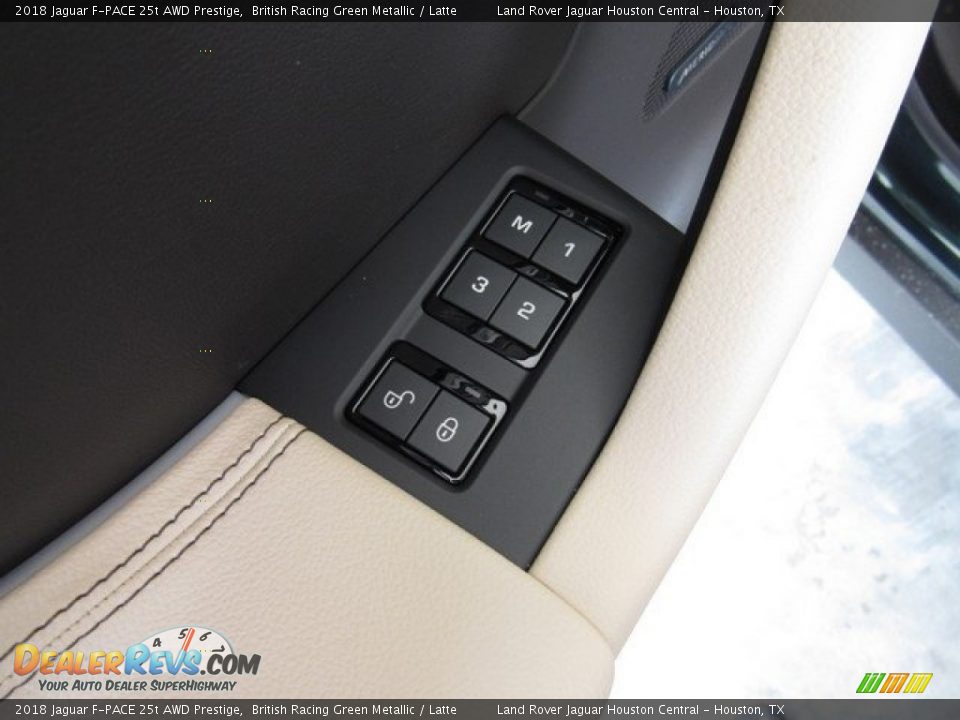 2018 Jaguar F-PACE 25t AWD Prestige British Racing Green Metallic / Latte Photo #26