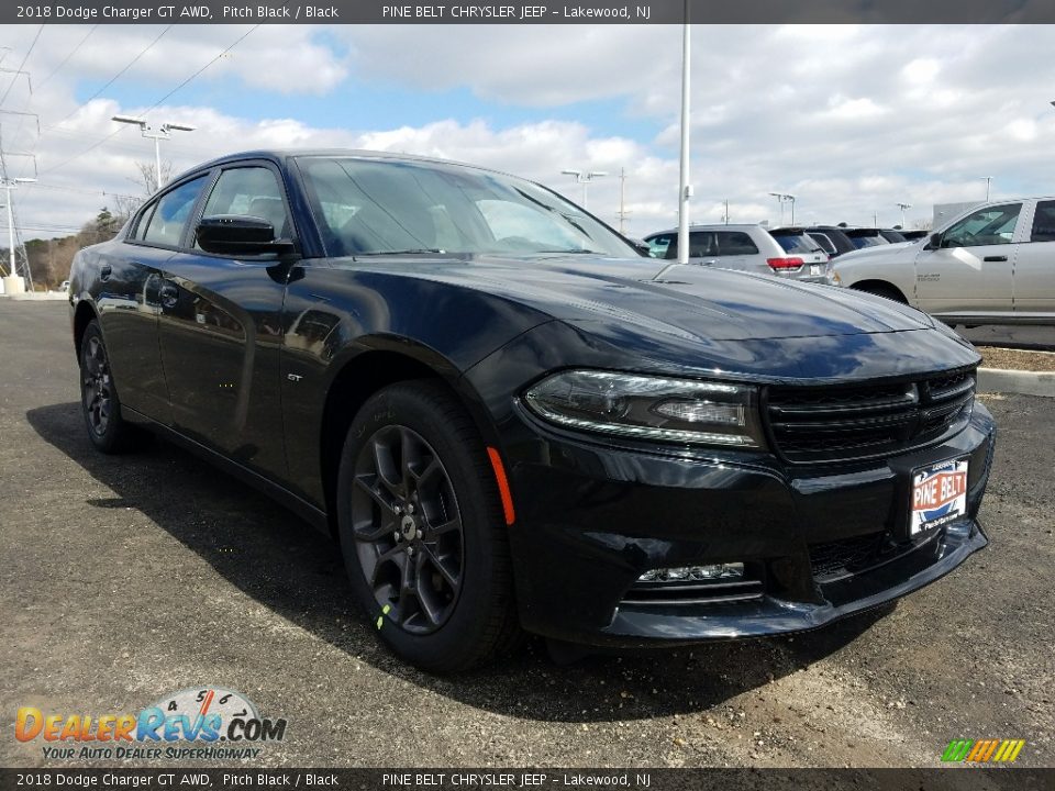 2018 Dodge Charger GT AWD Pitch Black / Black Photo #1