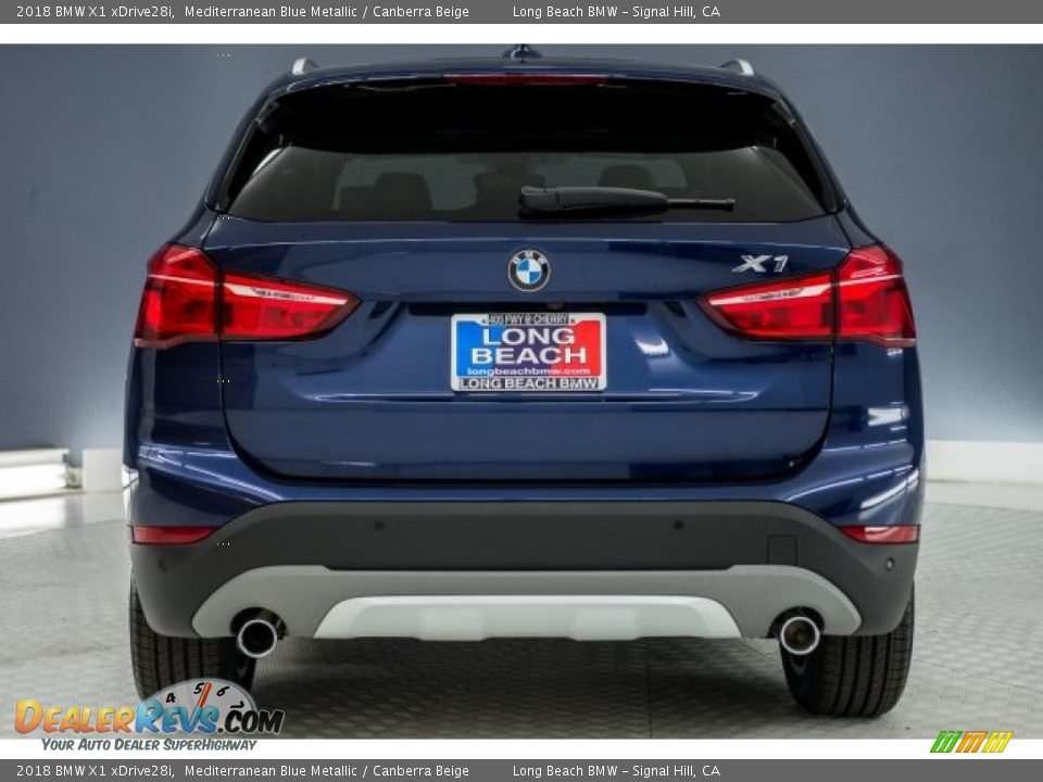 2018 BMW X1 xDrive28i Mediterranean Blue Metallic / Canberra Beige Photo #3