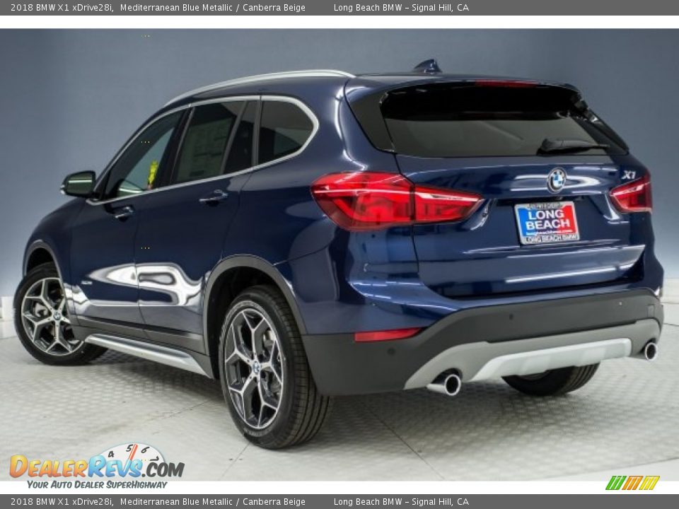 2018 BMW X1 xDrive28i Mediterranean Blue Metallic / Canberra Beige Photo #4