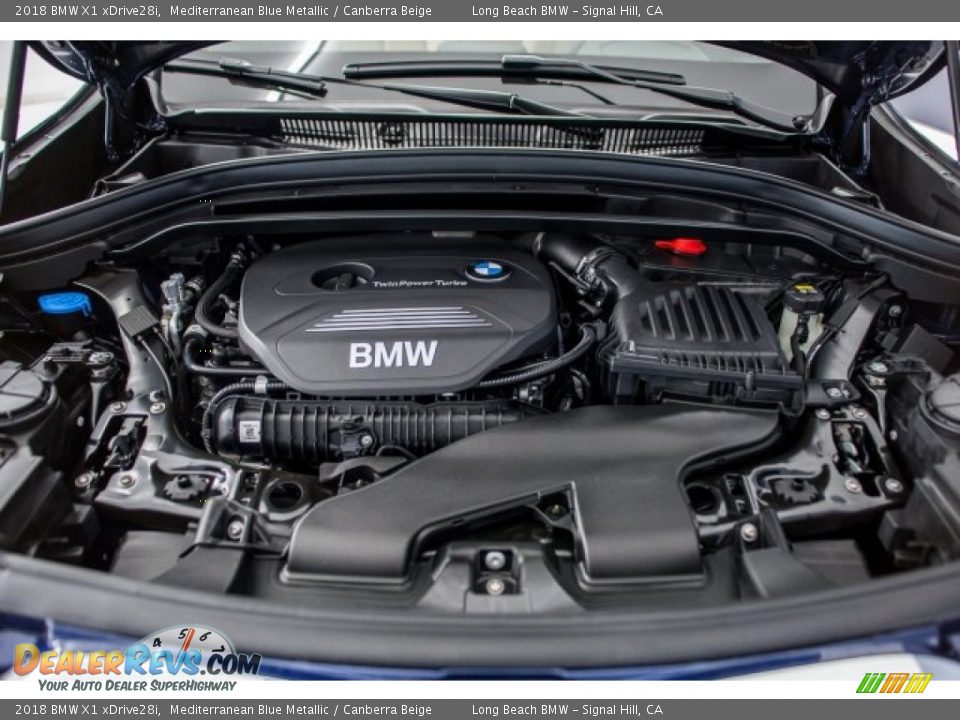 2018 BMW X1 xDrive28i Mediterranean Blue Metallic / Canberra Beige Photo #8