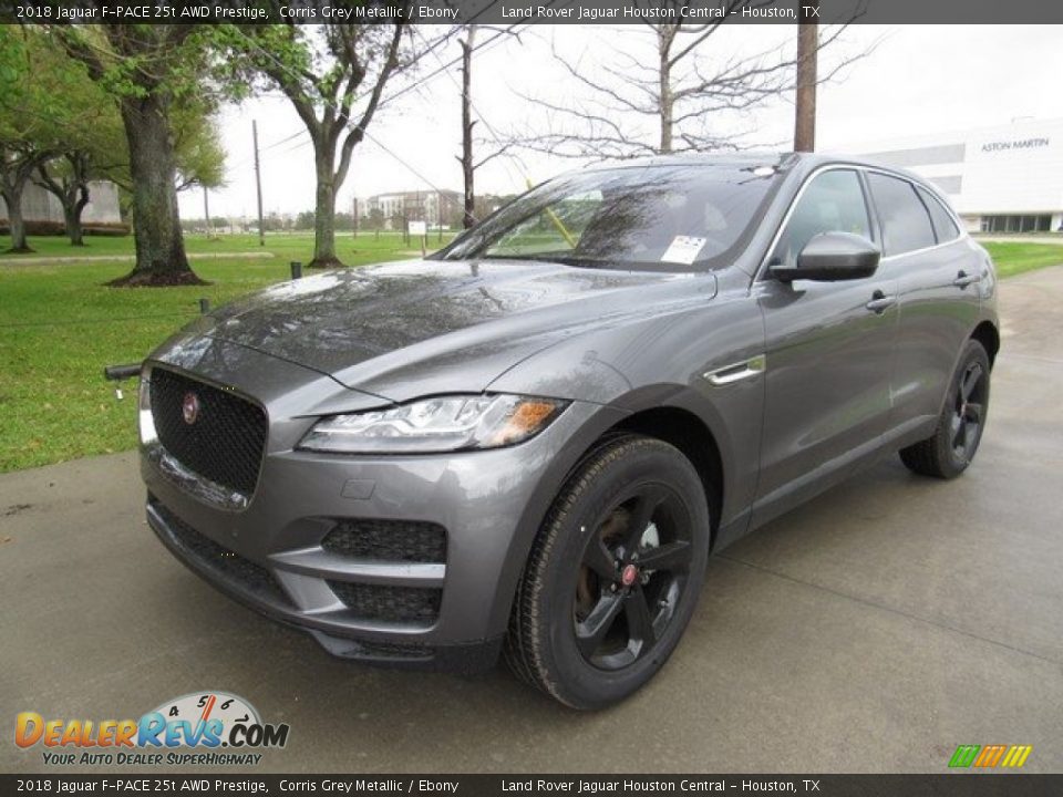 2018 Jaguar F-PACE 25t AWD Prestige Corris Grey Metallic / Ebony Photo #10