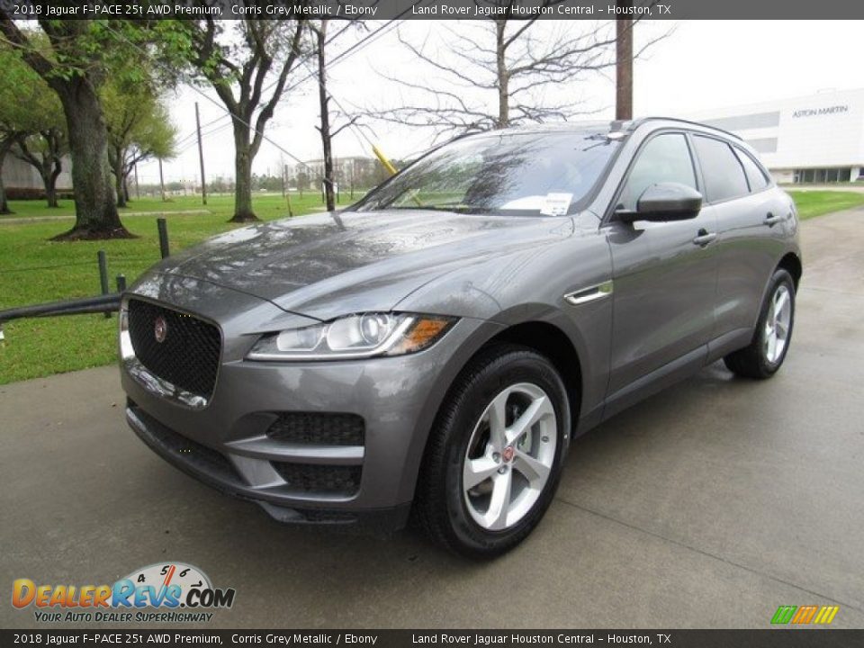 2018 Jaguar F-PACE 25t AWD Premium Corris Grey Metallic / Ebony Photo #10