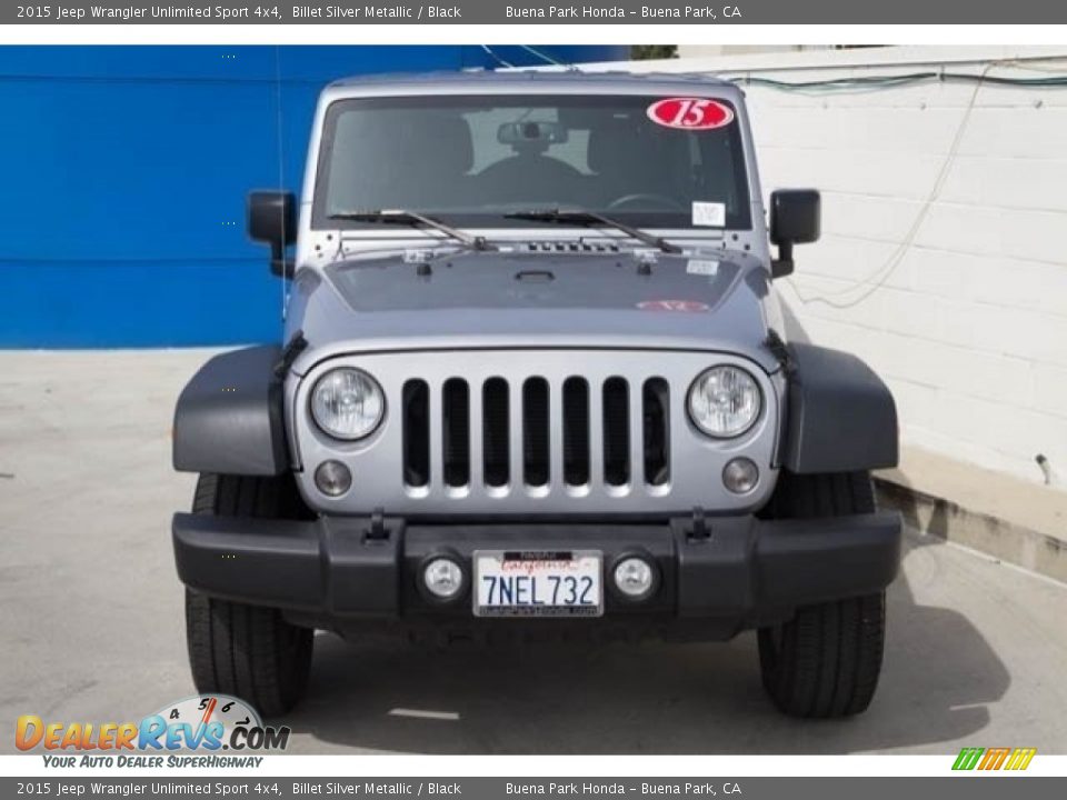 2015 Jeep Wrangler Unlimited Sport 4x4 Billet Silver Metallic / Black Photo #7