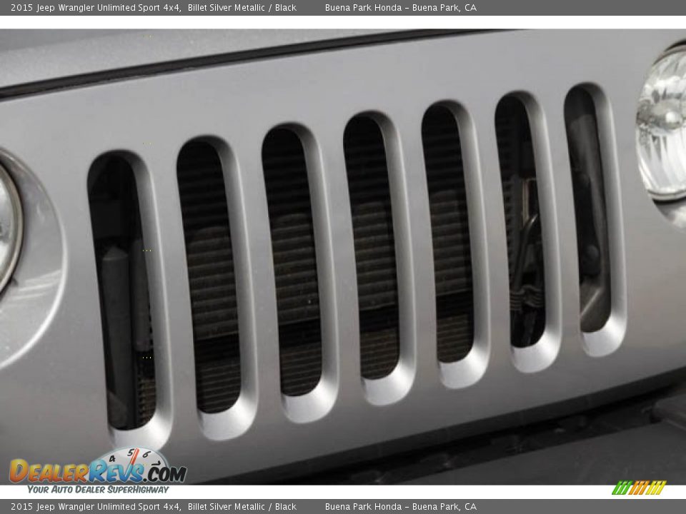 2015 Jeep Wrangler Unlimited Sport 4x4 Billet Silver Metallic / Black Photo #8