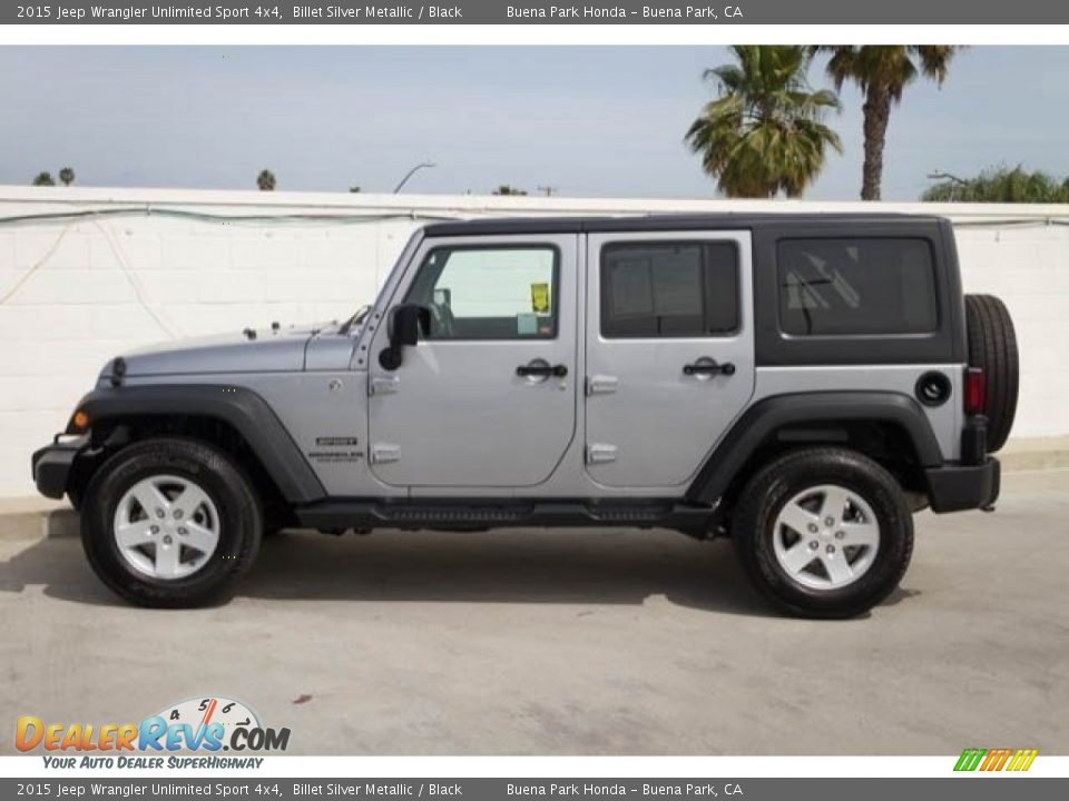 2015 Jeep Wrangler Unlimited Sport 4x4 Billet Silver Metallic / Black Photo #9