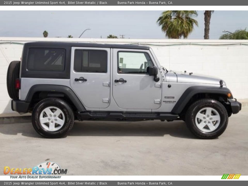 2015 Jeep Wrangler Unlimited Sport 4x4 Billet Silver Metallic / Black Photo #13