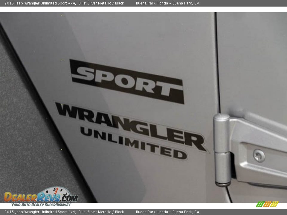 2015 Jeep Wrangler Unlimited Sport 4x4 Billet Silver Metallic / Black Photo #14