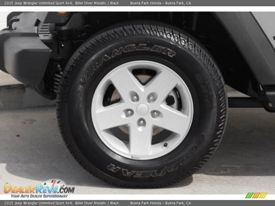 2015 Jeep Wrangler Unlimited Sport 4x4 Billet Silver Metallic / Black Photo #34