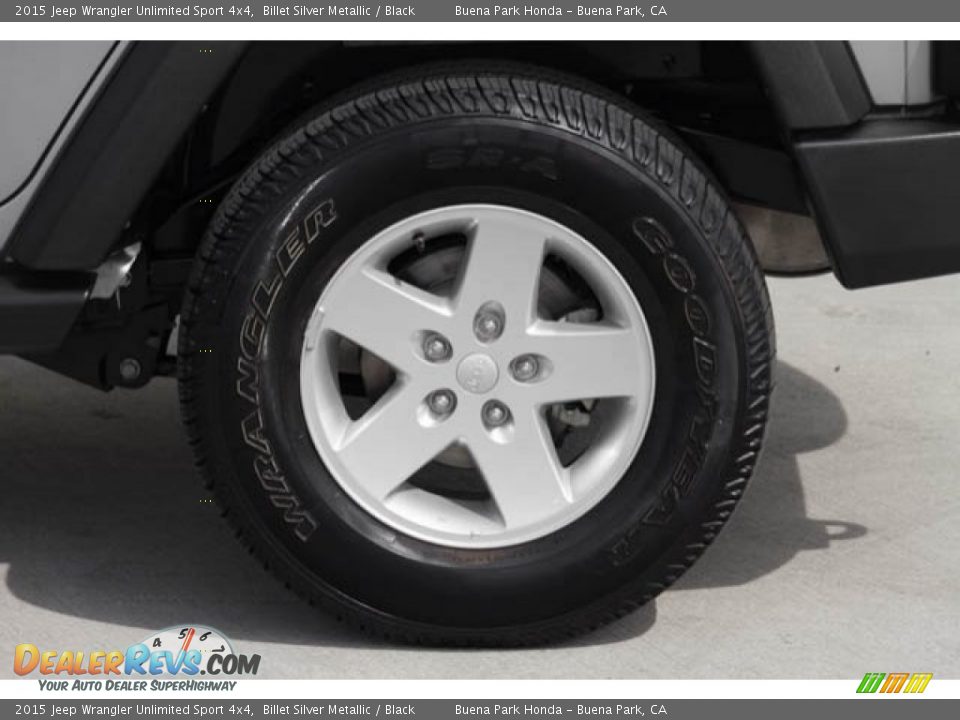 2015 Jeep Wrangler Unlimited Sport 4x4 Billet Silver Metallic / Black Photo #35