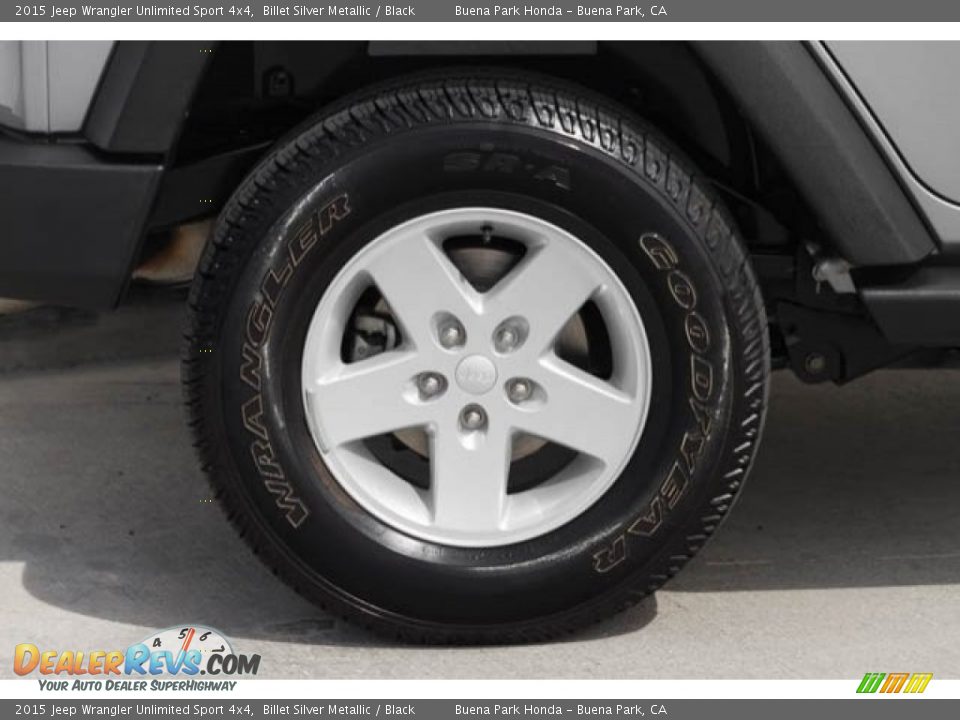 2015 Jeep Wrangler Unlimited Sport 4x4 Billet Silver Metallic / Black Photo #36