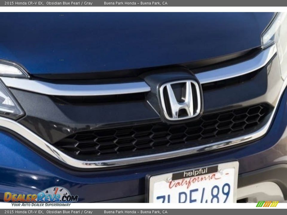 2015 Honda CR-V EX Obsidian Blue Pearl / Gray Photo #8