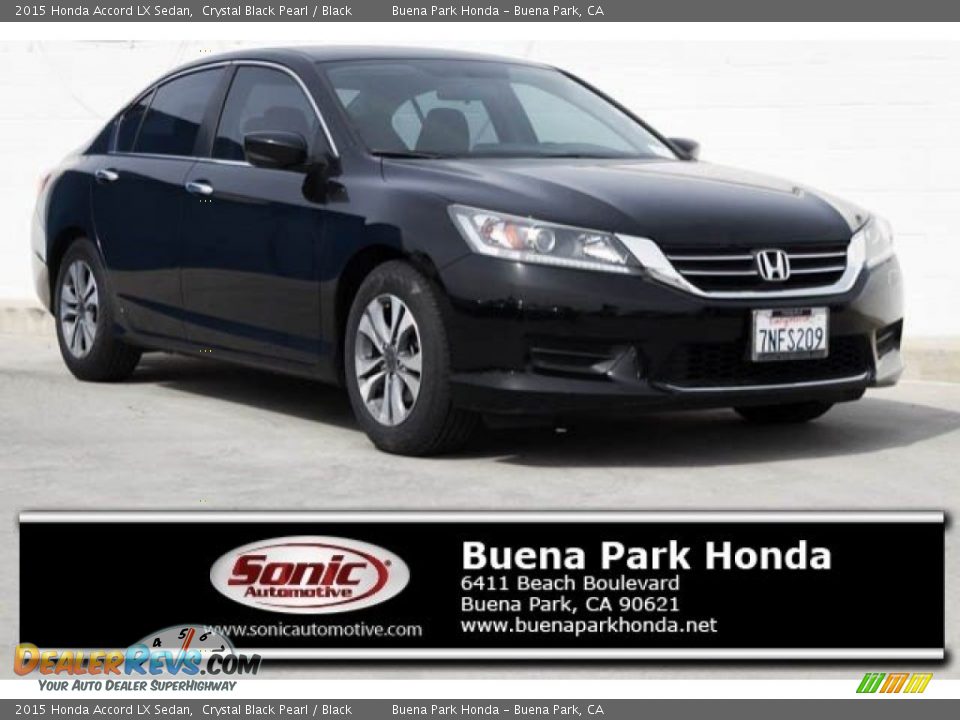 2015 Honda Accord LX Sedan Crystal Black Pearl / Black Photo #1