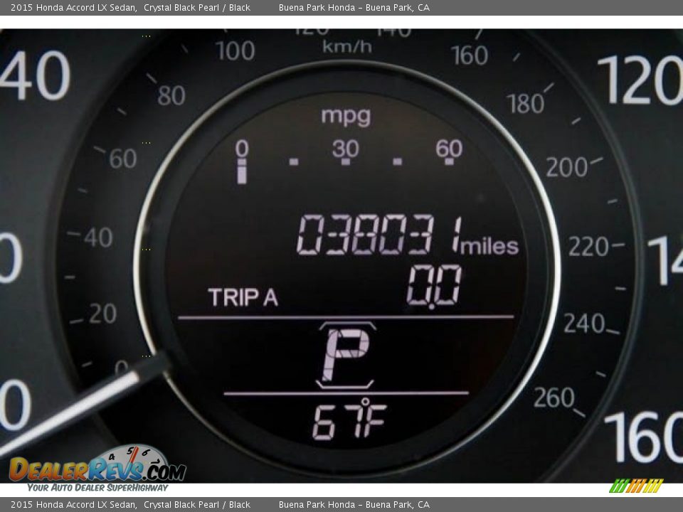 2015 Honda Accord LX Sedan Crystal Black Pearl / Black Photo #6