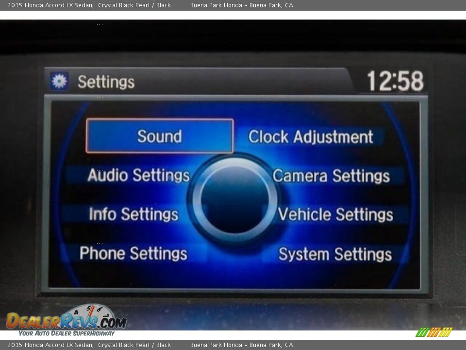2015 Honda Accord LX Sedan Crystal Black Pearl / Black Photo #21
