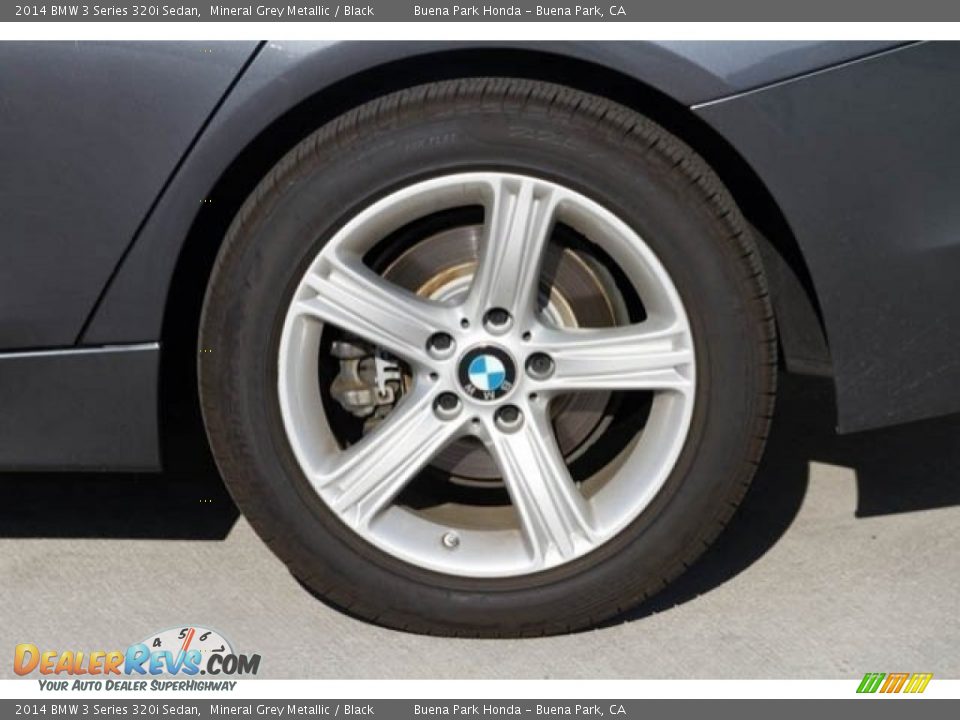 2014 BMW 3 Series 320i Sedan Mineral Grey Metallic / Black Photo #35
