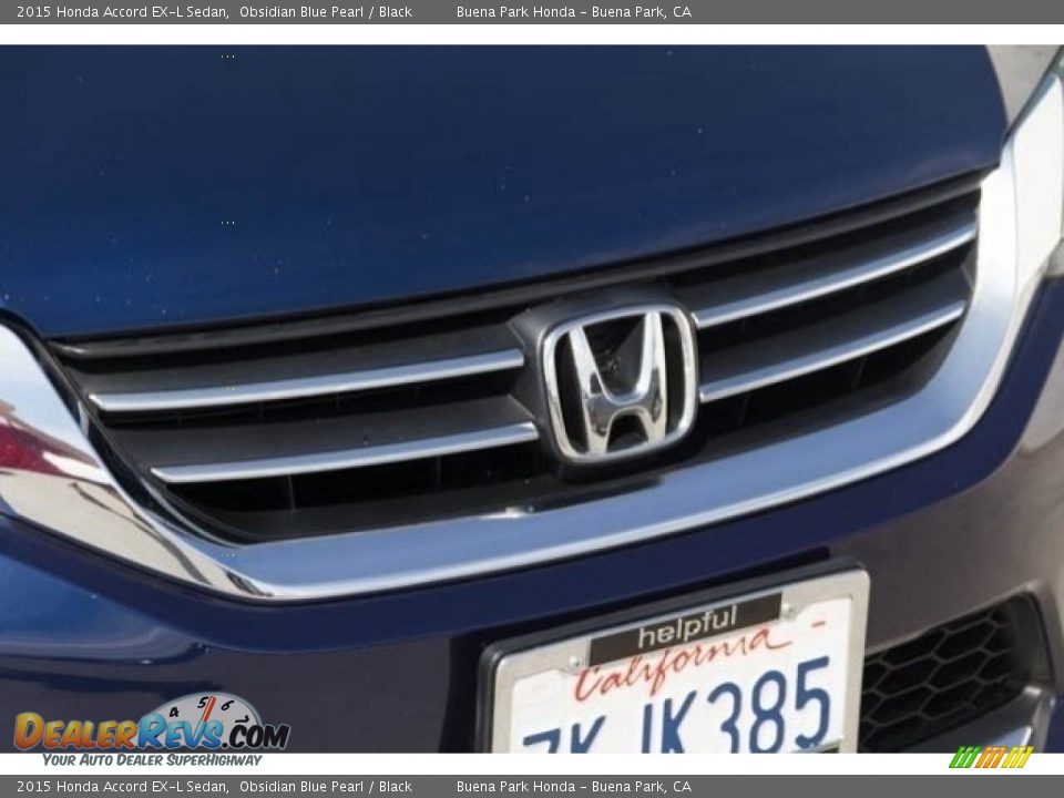 2015 Honda Accord EX-L Sedan Obsidian Blue Pearl / Black Photo #8