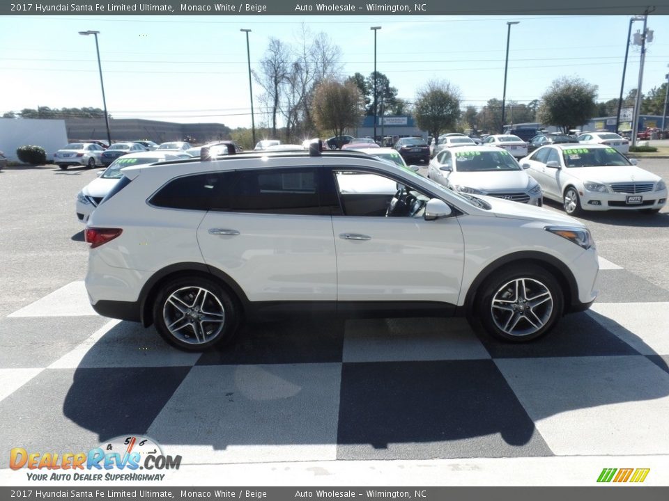 2017 Hyundai Santa Fe Limited Ultimate Monaco White / Beige Photo #3