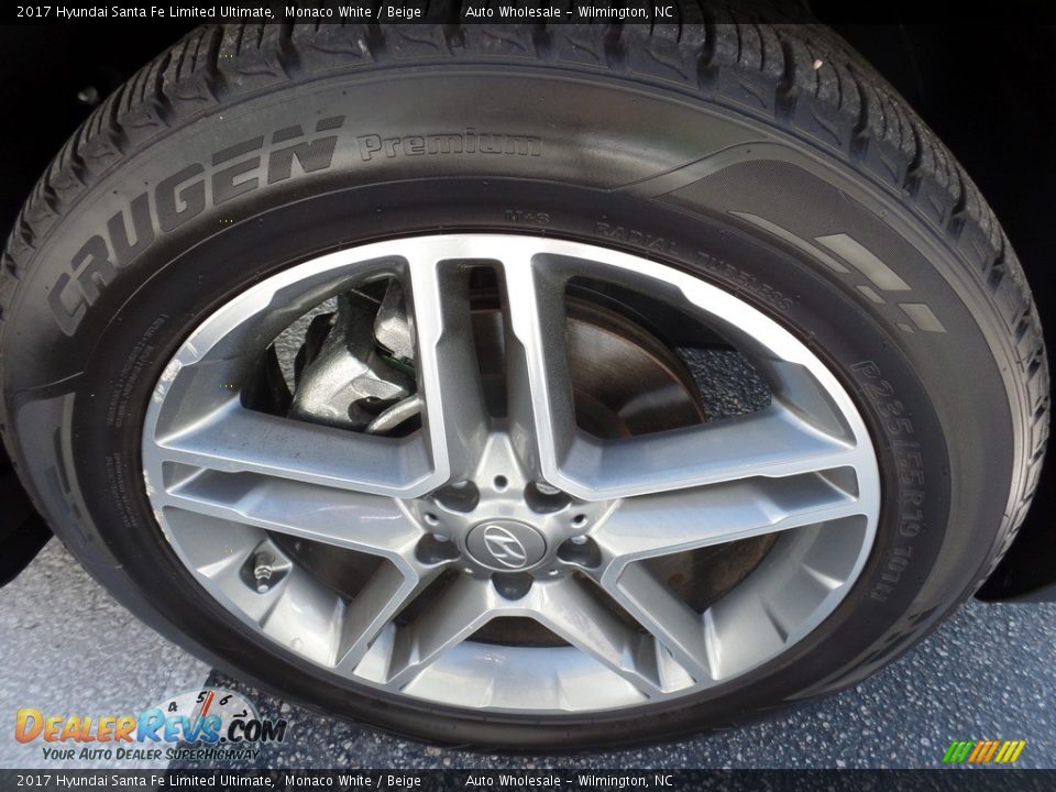 2017 Hyundai Santa Fe Limited Ultimate Monaco White / Beige Photo #7