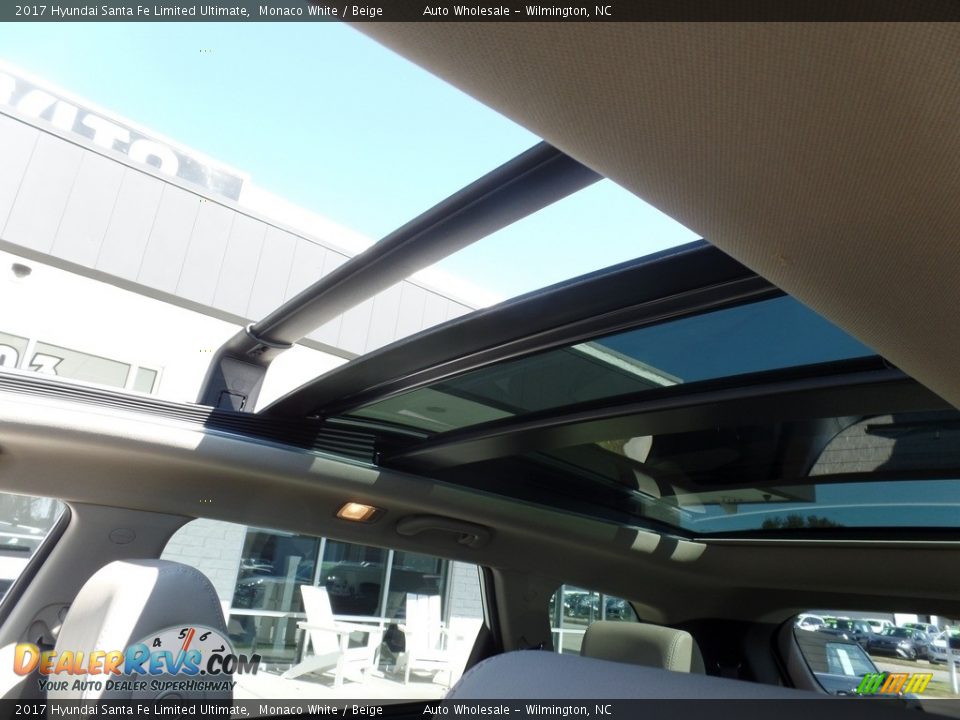2017 Hyundai Santa Fe Limited Ultimate Monaco White / Beige Photo #11