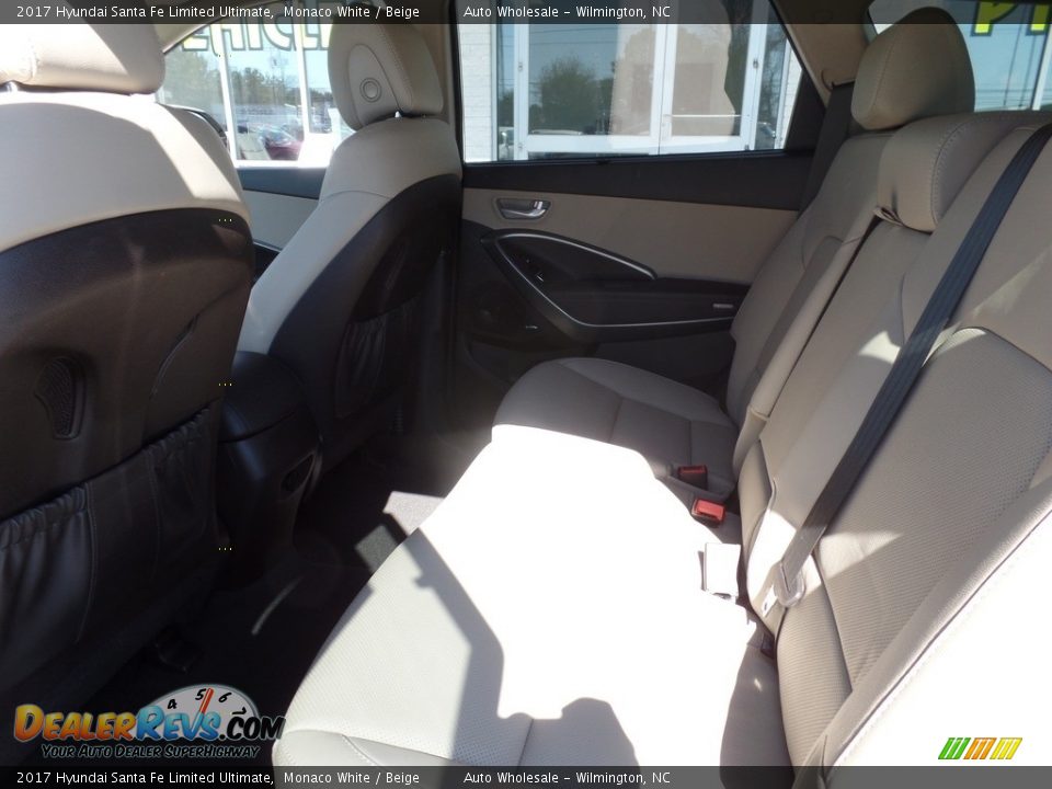 2017 Hyundai Santa Fe Limited Ultimate Monaco White / Beige Photo #12