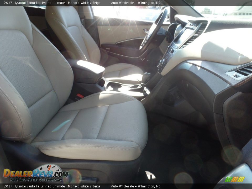 2017 Hyundai Santa Fe Limited Ultimate Monaco White / Beige Photo #13