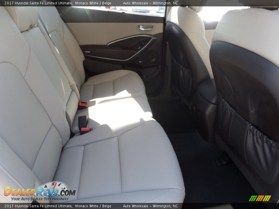 2017 Hyundai Santa Fe Limited Ultimate Monaco White / Beige Photo #14