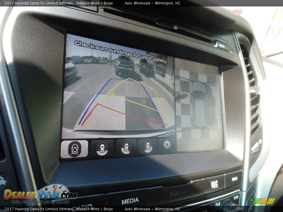 2017 Hyundai Santa Fe Limited Ultimate Monaco White / Beige Photo #18