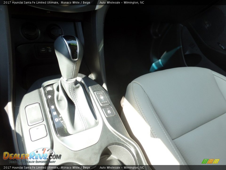 2017 Hyundai Santa Fe Limited Ultimate Monaco White / Beige Photo #19