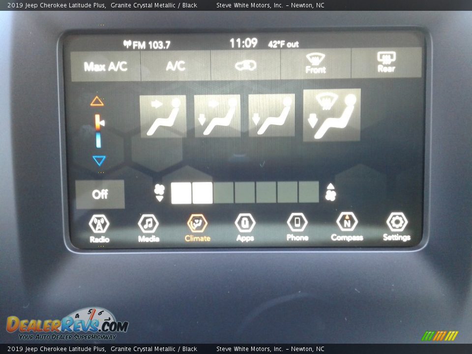 2019 Jeep Cherokee Latitude Plus Granite Crystal Metallic / Black Photo #20