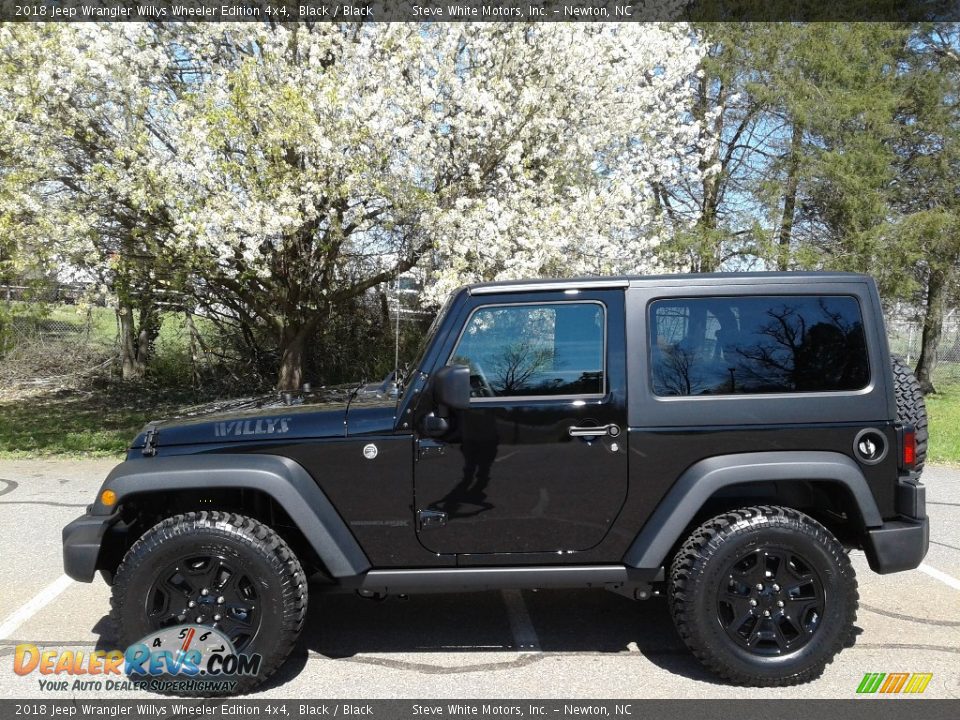 Black 2018 Jeep Wrangler Willys Wheeler Edition 4x4 Photo #1