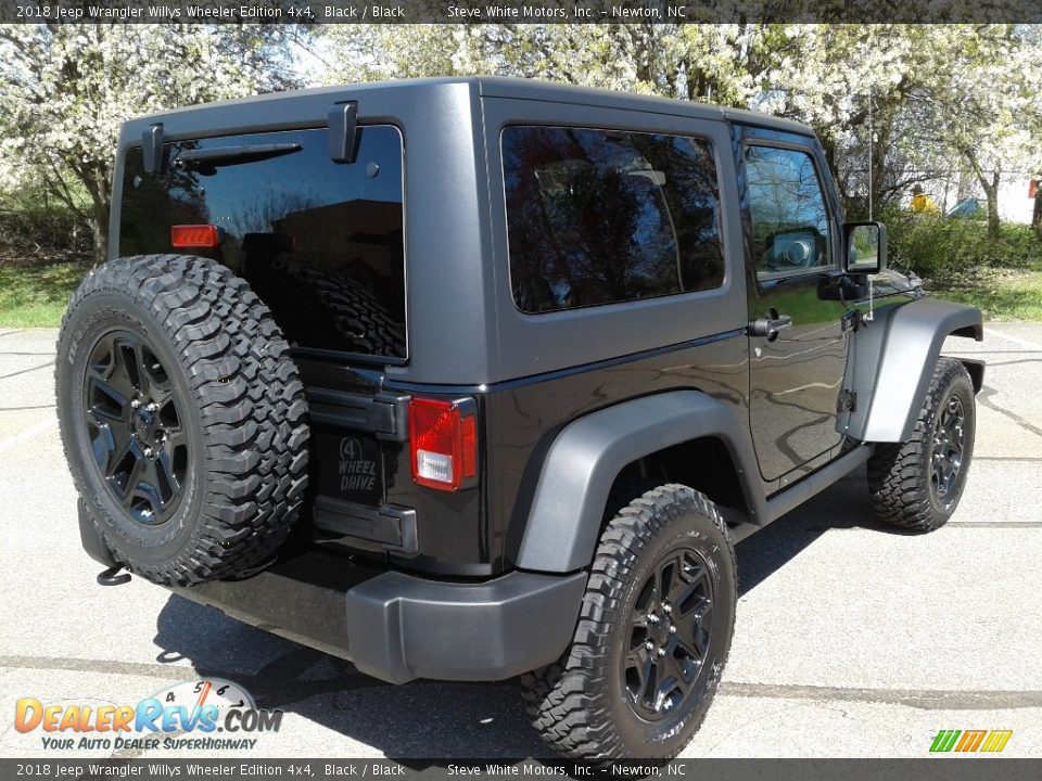 2018 Jeep Wrangler Willys Wheeler Edition 4x4 Black / Black Photo #6